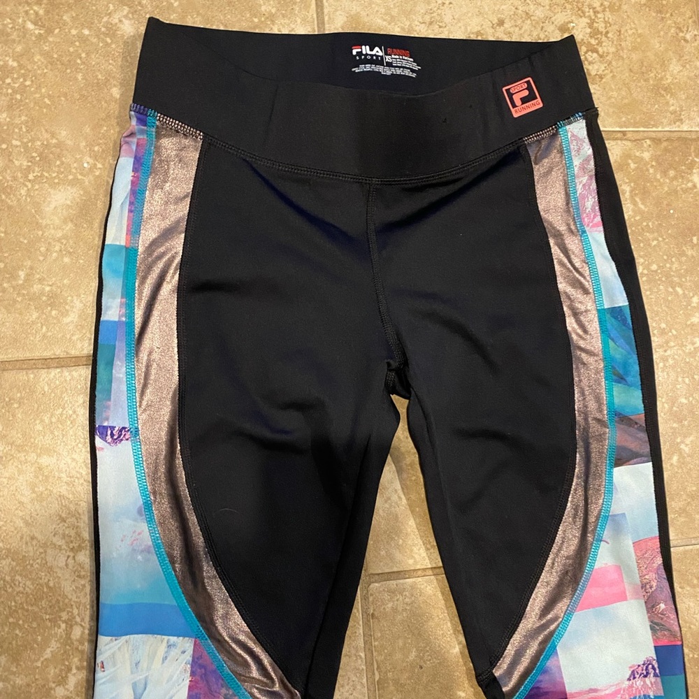Fila xs leggings with mesh
